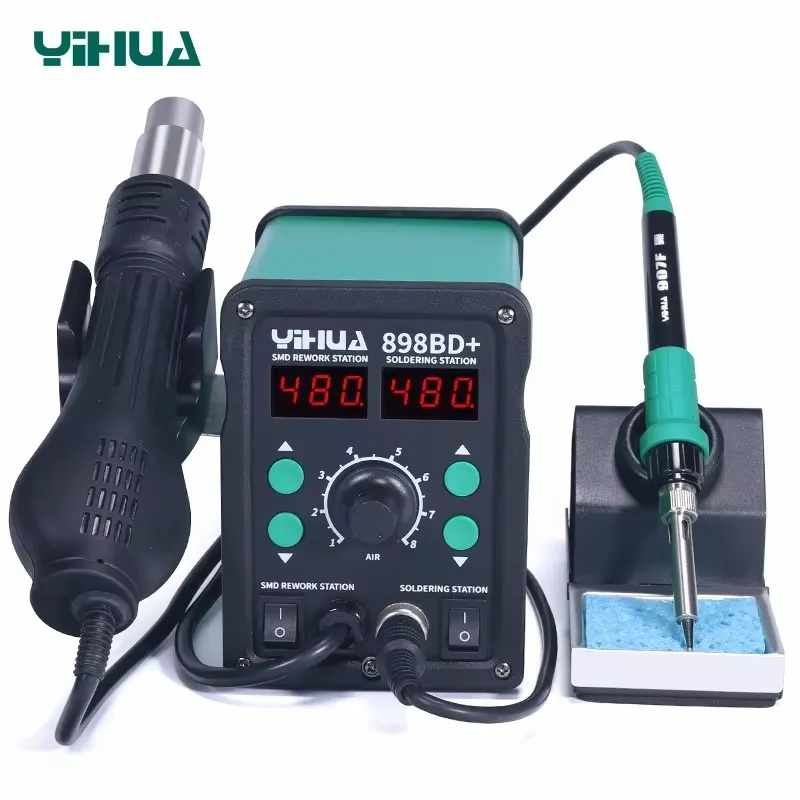 Smd Rework Station Hot Air Soldering 2 In 1 - YIHUA 898BD+ 220V 2 w 1