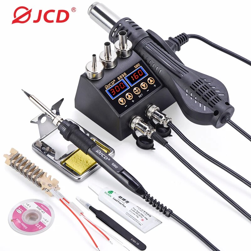 JCD 8898 Stacja lutownicza 750 – Smd Rework Station Hot Air Soldering 2 In 1 recenzja i cena