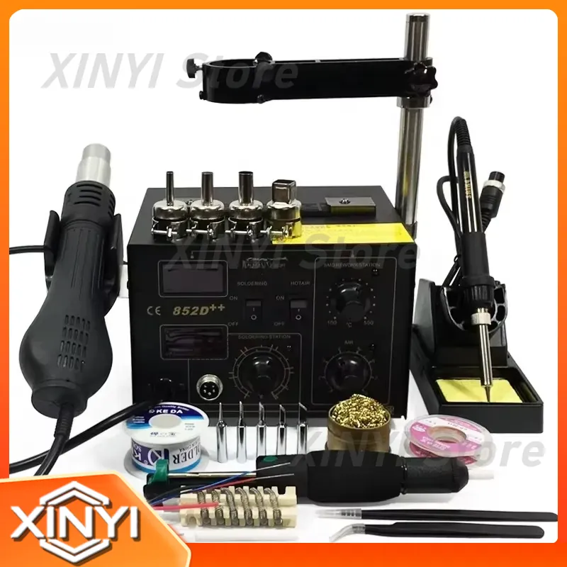 SAIKE 852D++ – wielofunkcyjna  – Smd Rework Station Hot Air Soldering 2 In 1 recenzja i cena