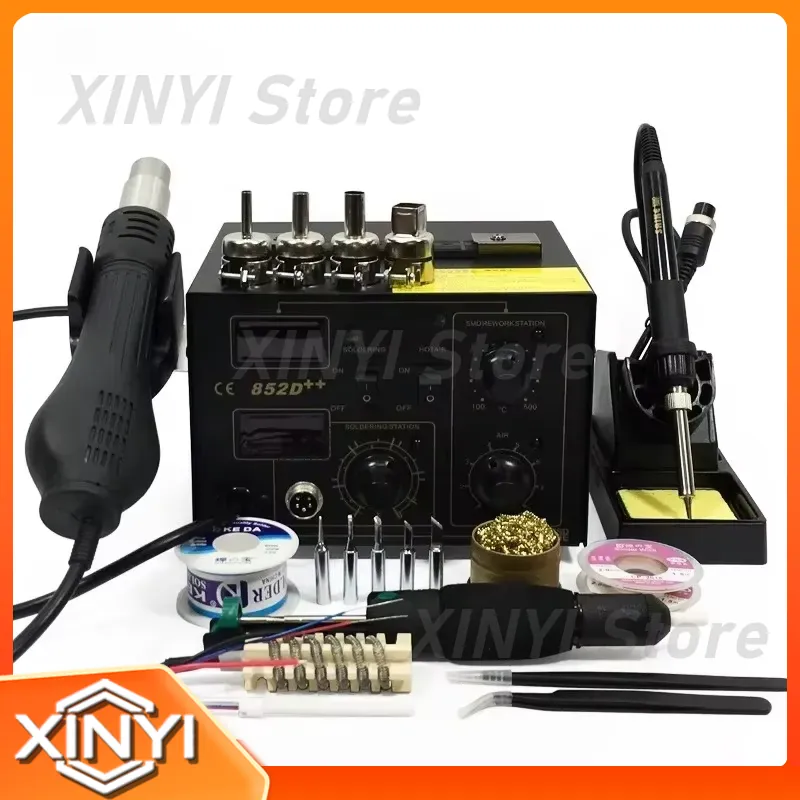 SAIKE 852D++ – wielofunkcyjna  – Smd Rework Station Hot Air Soldering 2 In 1 recenzja i cena