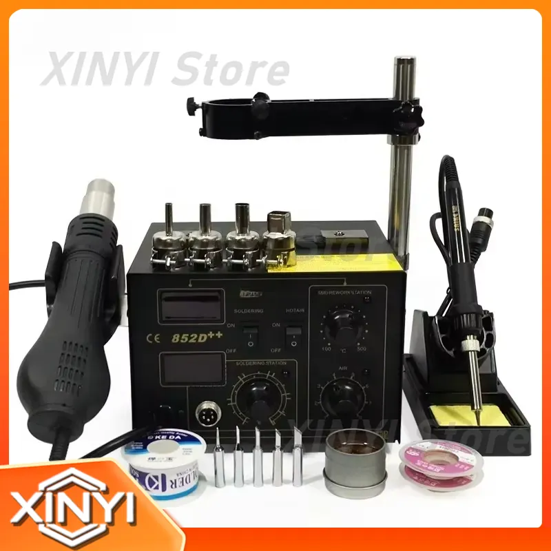 SAIKE 852D++ – wielofunkcyjna  – Smd Rework Station Hot Air Soldering 2 In 1 recenzja i cena