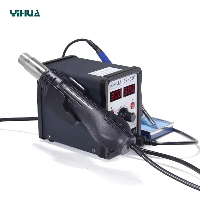 YIHUA 898BD+ 220V 2 w 1 Cyfrow – Smd Rework Station Hot Air Soldering 2 In 1 recenzja i cena
